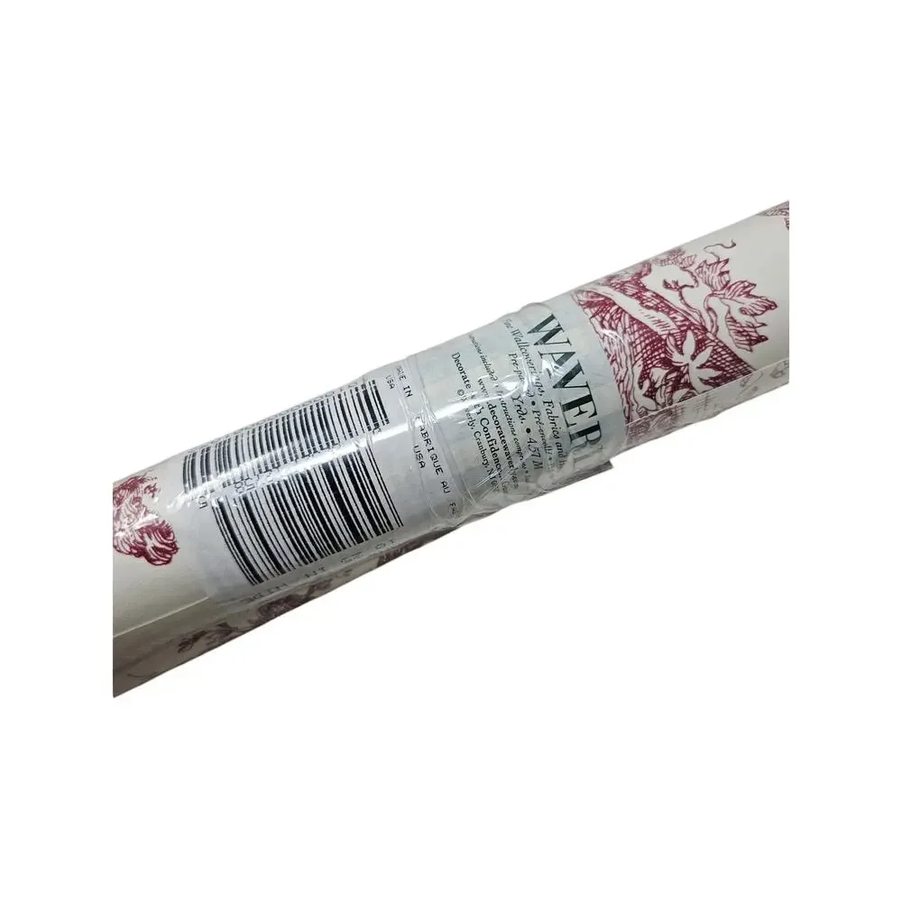 NEW Waverly 2 Rolls Wallpaper Border Red Toile Classic 5 Yrds Provencial